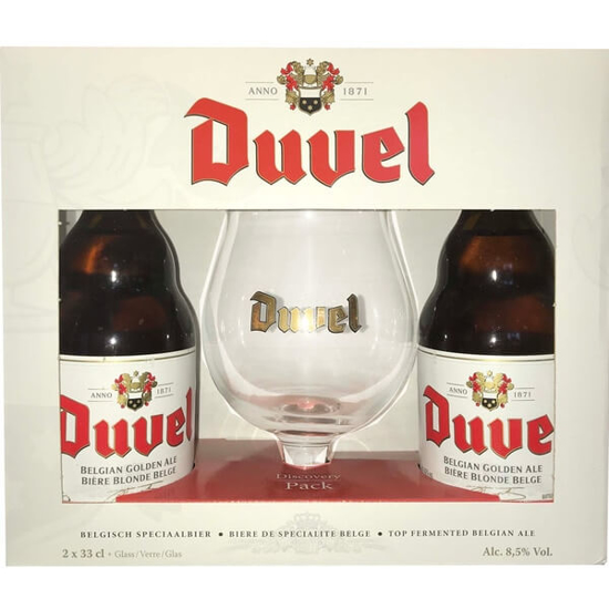 Imagem de Cerveja da Bélgica DUVEL Pack 2 + Copo garrafa 33cl