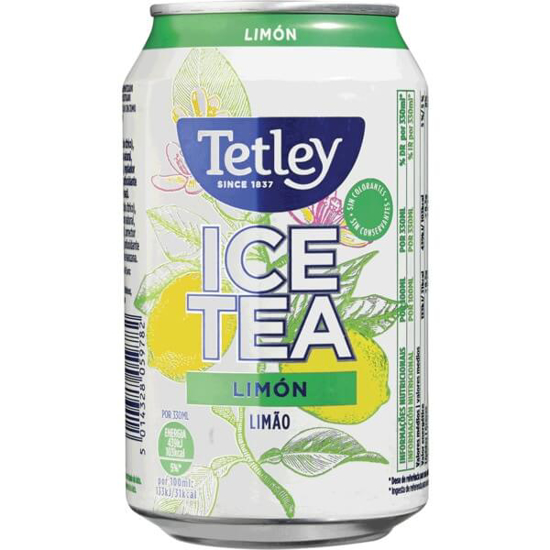 Imagem de Ice Tea Chá Branco e Limão TETLEY lata 33cl