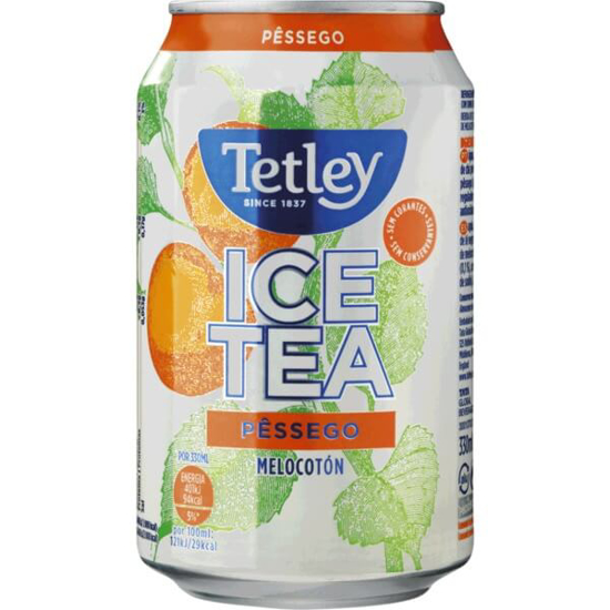 Imagem de Ice Tea Chá Preto e Pêssego TETLEY lata 33cl