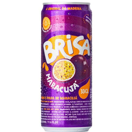 Imagem de Refrigerante de Maracujá com Gás BRISA lata 33cl