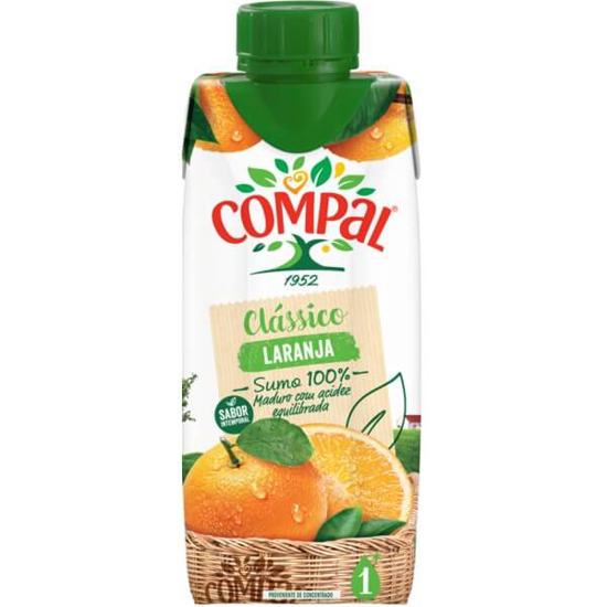 Imagem de Sumo 100% Laranja Espremida COMPAL 100% FRUTA emb.33cl