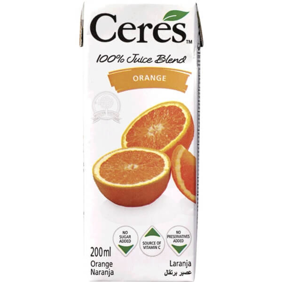 Imagem de 100% Sumo de Laranja sem Açúcar CERES emb.200ml