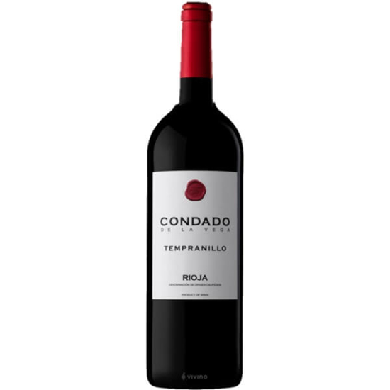 Imagem de Vinho Tinto de Espanha Rioja Tempranillo CONDADO DE LA VEGA garrafa 75cl