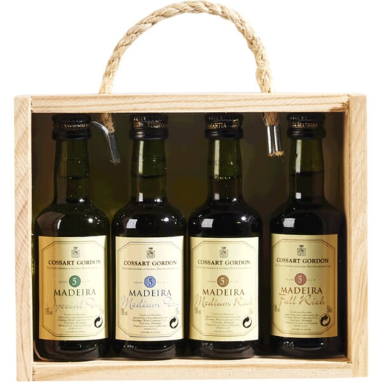 Imagem de Vinho da Madeira 4 Miniaturas COSSART GORDON garrafa 5cl