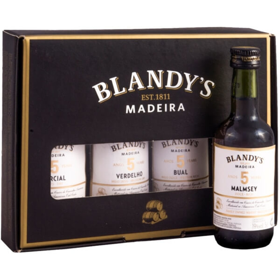 Imagem de Vinho da Madeira Coleção de Miniaturas BLANDY'S Pack 4 garrafa 5cl