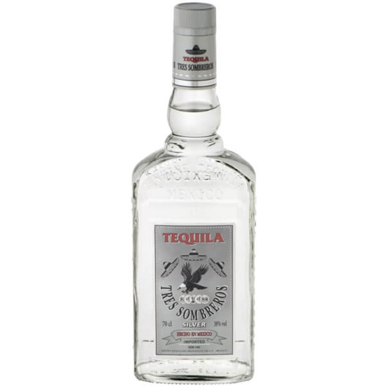 Imagem de Tequila Silver TRES SOMBREROS garrafa 70cl