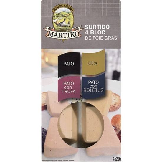 Imagem de Sortido de Bloco Foie Gras MARTIKO Pack 4 unidade 80g