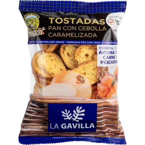 Imagem de Tostas com Cebola Caramelizada Especial para Fumados, Carne e Peixe LA GAVILLA emb.80g