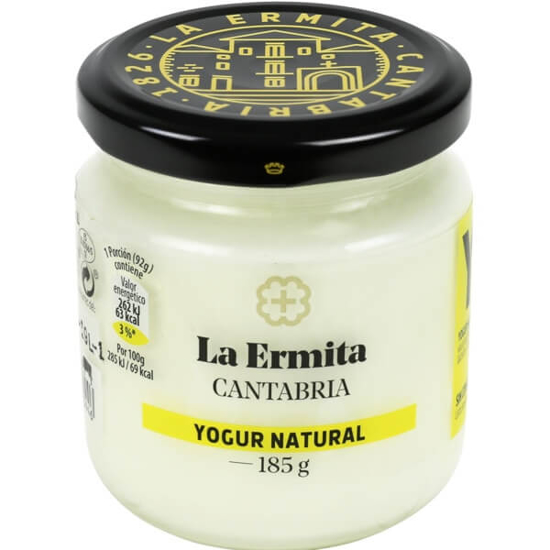 Imagem de Iogurte Natural sem Glúten LA ERMITA CANTABRIA frasco 185g