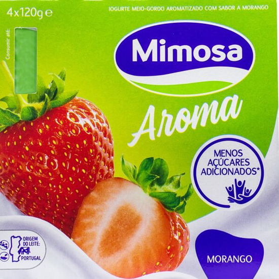 Imagem de Iogurte Aroma a Morango MIMOSA AROMA Pack 4 emb.120g