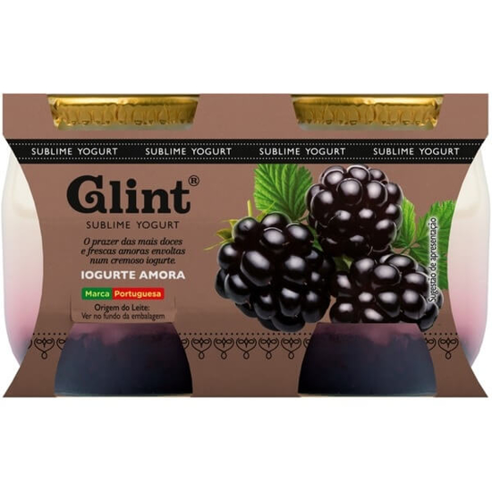 Imagem de Iogurte com Pedaços de Amora GLINT Pack 2 frasco 125g