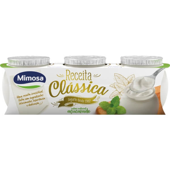 Imagem de Iogurte Natural Açucarado MIMOSA RECEITA CLÁSSICA Pack 3 emb.125g