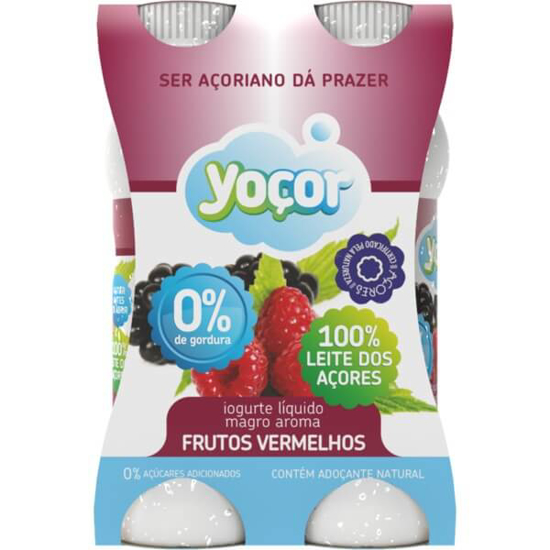 Imagem de Iogurte Líquido Magro de Frutos Vermelhos YOÇOR Pack 4 emb.170ml