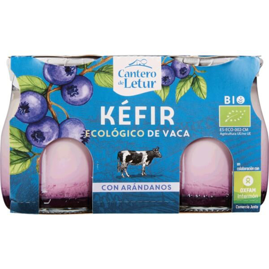 Imagem de Kéfir de Vaca com Mirtilos Biológico LETUR Pack 2 emb.125g