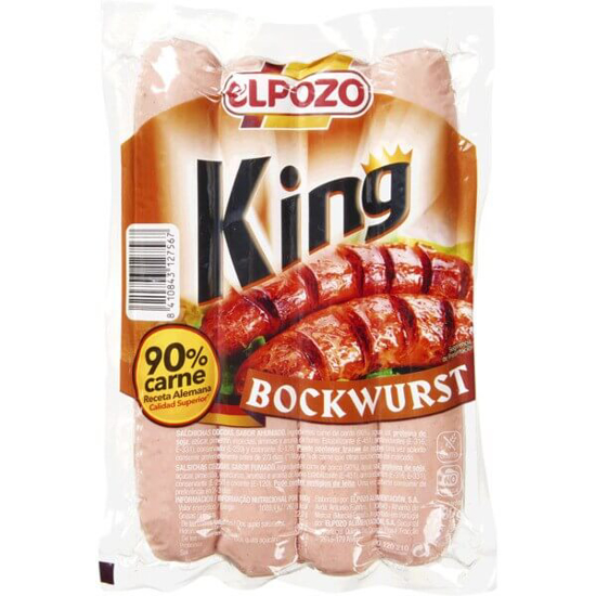 Imagem de Salsichas Bockwurst sem Glúten ELPOZO KING emb.330g