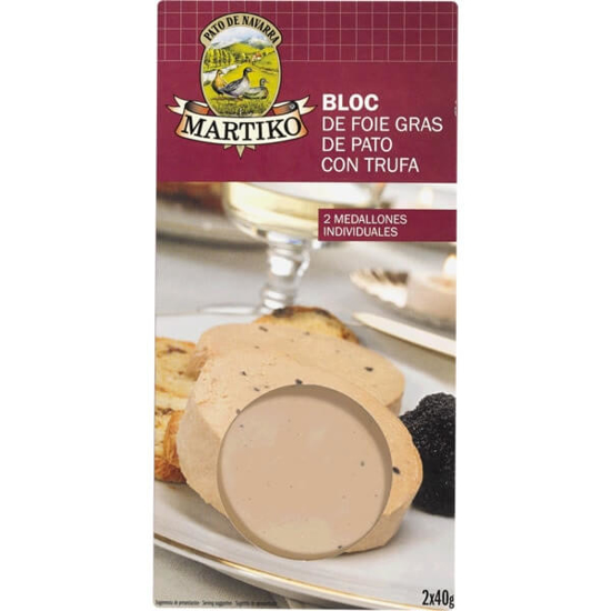 Imagem de Bloco de Foie Gras de Pato com Trufa 2x40 g MARTIKO unidade 80g