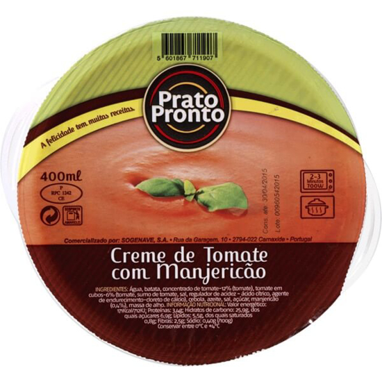 Imagem de Creme de Tomate com Manjericão PRATO PRONTO emb.400ml