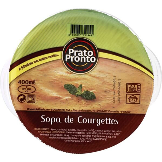 Imagem de Sopa de Courgettes PRATO PRONTO emb.400ml