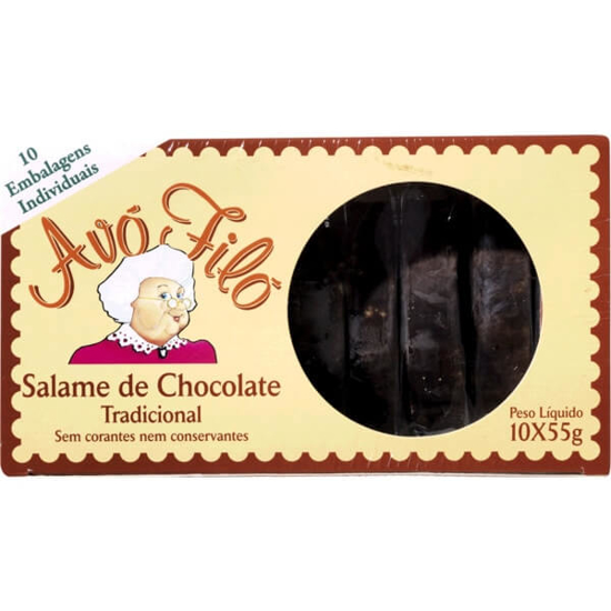 Imagem de Salame de Chocolate Fatiado AVÓ FILÓ Pack 10 emb.55g