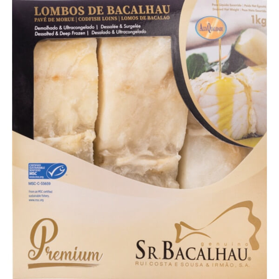 Imagem de Lombos de Bacalhau SR. BACALHAU emb.1kg Congelados