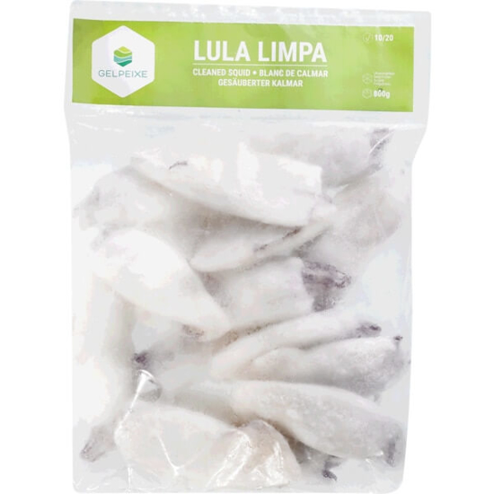 Imagem de Lula Limpa Inteira 10/20 GELPEIXE emb.800g Congelada