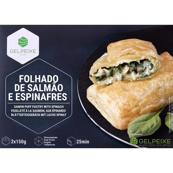 Imagem de Folhado de Salmão e Espinafres 2 Unidades GELPEIXE emb.300g