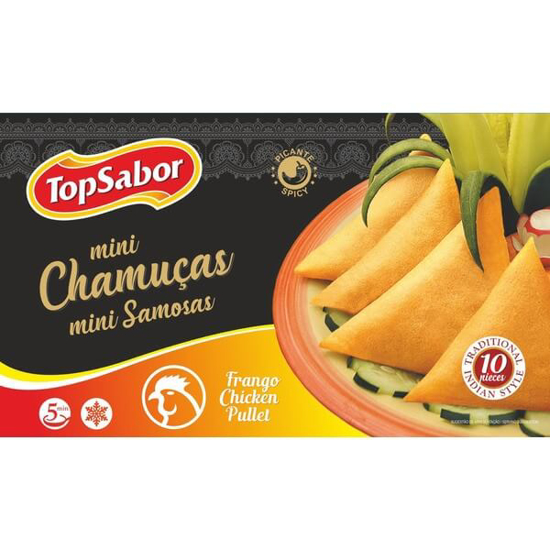 Imagem de Mini Chamuças Picantes 10 Unidades TOP SABOR emb.170g