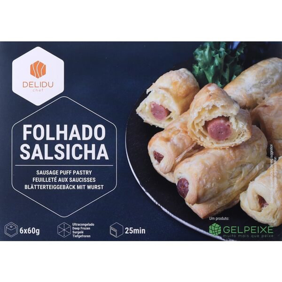 Imagem de Folhado de Salsicha 6 Unidades DELIDU emb.360g