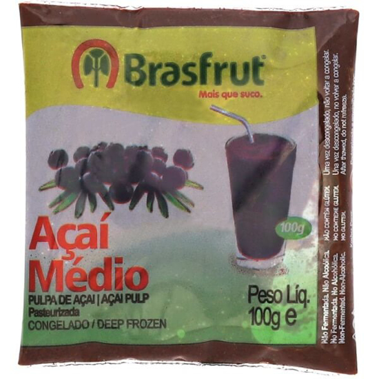 Imagem de Polpa de Açai Médio Congelada BRASFRUT emb.100g