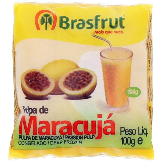 Imagem de Polpa de Maracujá Integral Congelada BRASFRUT emb.100g