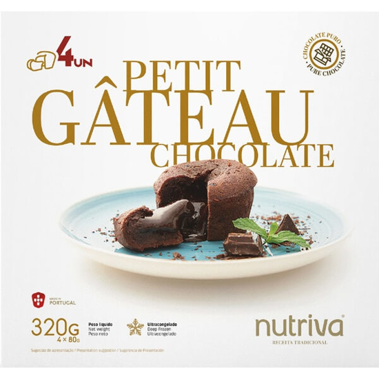 Imagem de Petit Gâteau de Chocolate NUTRIVA Pack 4 emb.80g