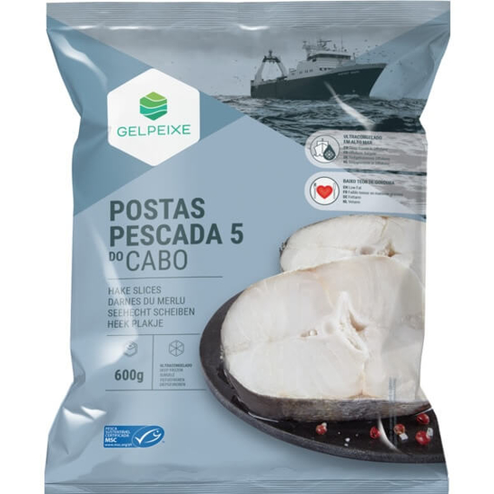 Imagem de Postas de Pescada Nº 5 GELPEIXE emb.600g Congeladas