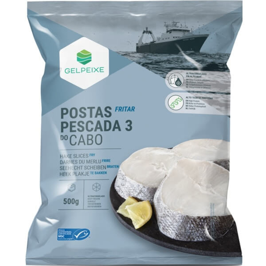 Imagem de Posta de Pescada Nº3 para Fritar GELPEIXE emb.500g Congelada