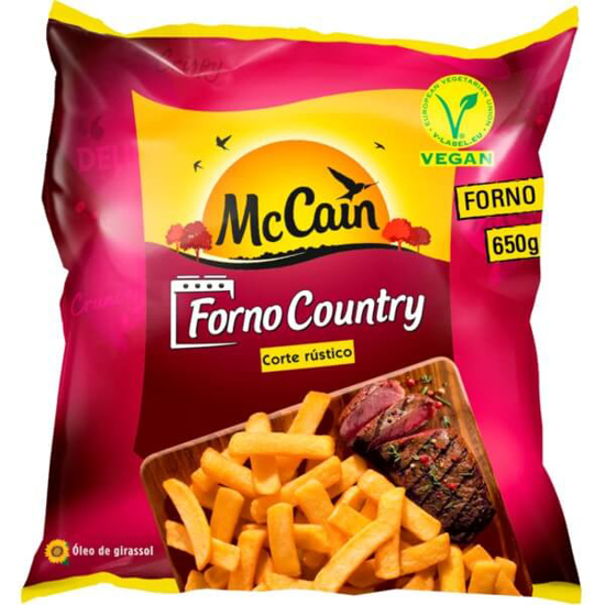 Imagem de Batatas Country em Palitos Corte Rústico para Forno Vegan MCCAIN emb.650g