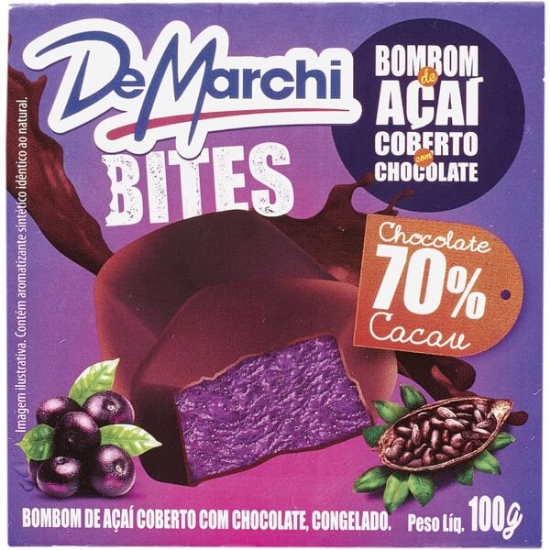 Imagem de Gelado Bombons de Açaí Cobertos com Chocolate DE MARCHI emb.100g