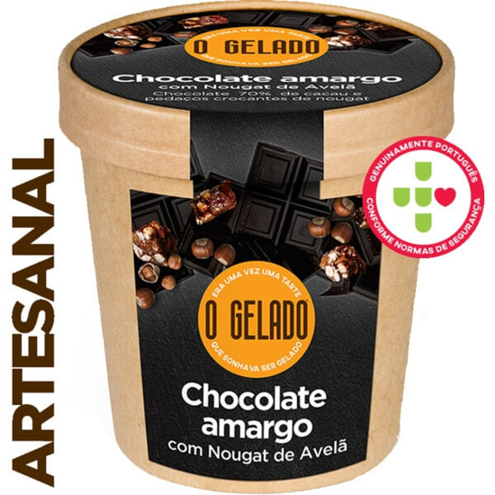 Imagem de Gelado de Chocolate Amargo com Nougat de Avelã O GELADO emb.480ml