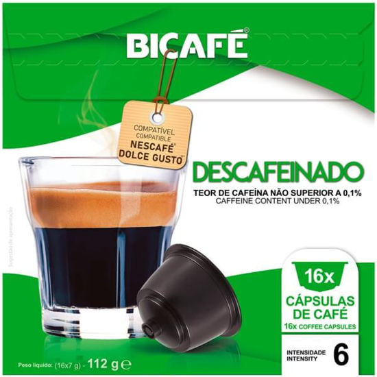 Imagem de Café Descafeinado para Dolce Gusto Intensidade 6 BICAFÉ emb.16 cápsulas