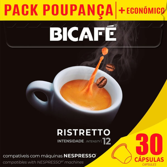 Imagem de Café Ristretto Maxi para Nespressoi Intensidade 12 BICAFÉ emb.30 cápsulas