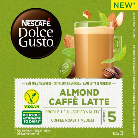 Imagem de Café Latte de Amêndoa Vegan Intensidade 5 NESCAFÉ DOLCE GUSTO emb.12 cápsulas