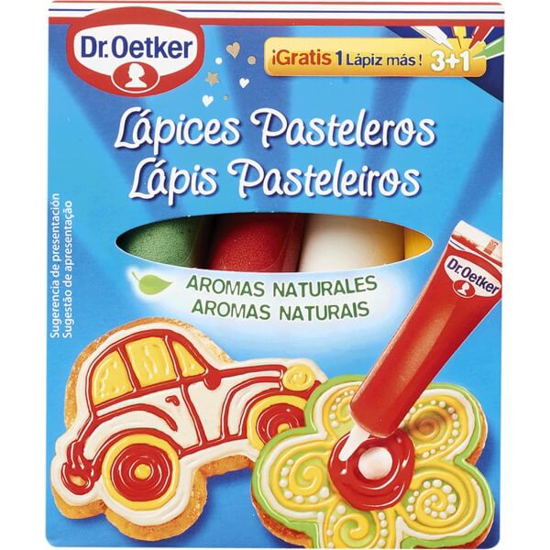 Imagem de Lápis Pasteleiros Aromas Naturais 4 Unidades DR. OETKER emb.59g