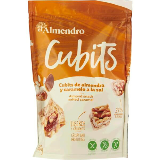 Imagem de Cubits de Amêndoa e Caramelo com Sal sem Glúten EL ALMENDRO emb.100g