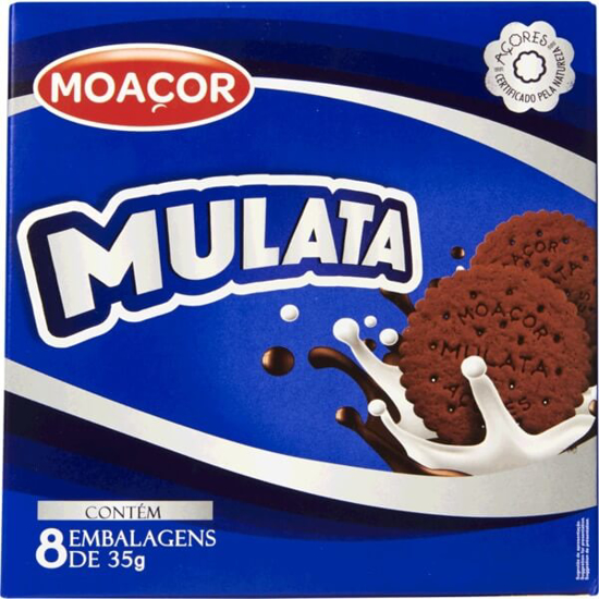 Imagem de Bolachas Maria Mulata MOAÇOR Pack 8 emb.35g