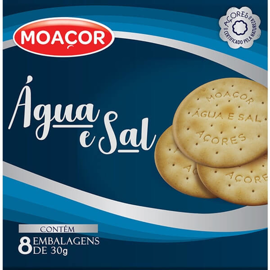 Imagem de Bolachas de Água e Sal MOAÇOR Pack 8 emb.30g