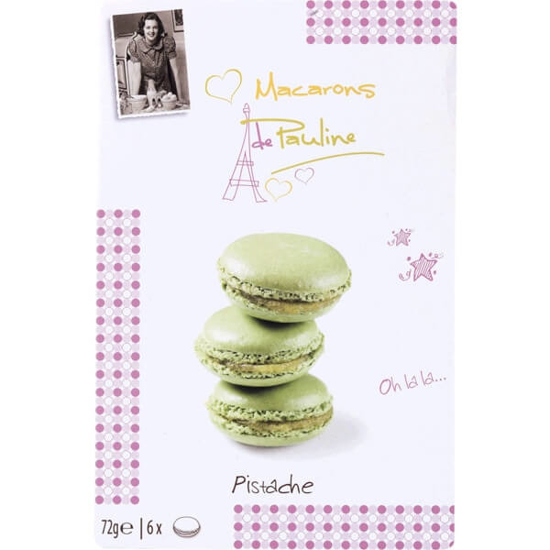 Imagem de Bolachas Macarons de Pistacho DE PAULINE Pack 6 emb.72g