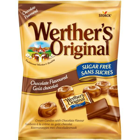 Imagem de Caramelos com Sabor a Chocolate sem Açúcar WERTHER'S ORIGINAL emb.60g