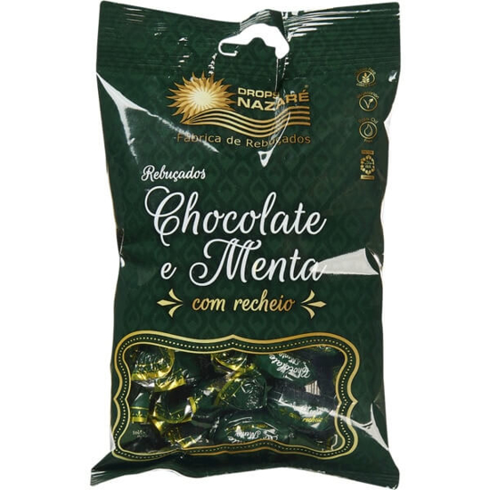 Imagem de Rebuçados de Chocolate e Menta com Recheio sem Glúten NAZARÉ emb.175g