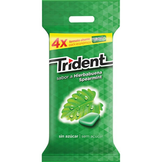 Imagem de Pastilhas de Menta sem Açúcar TRIDENT FRESH Pack 4 emb.14,5g