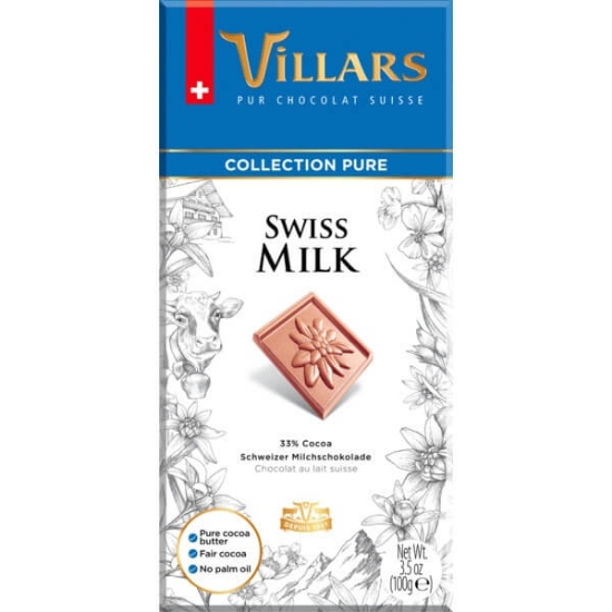 Imagem de Chocolate de Leite Suíço VILLARS COLLECTION PURE emb.100g