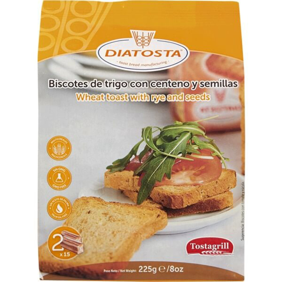 Imagem de Tostas de Trigo com Centeio e Sementes TOSTAGRILL emb.225g