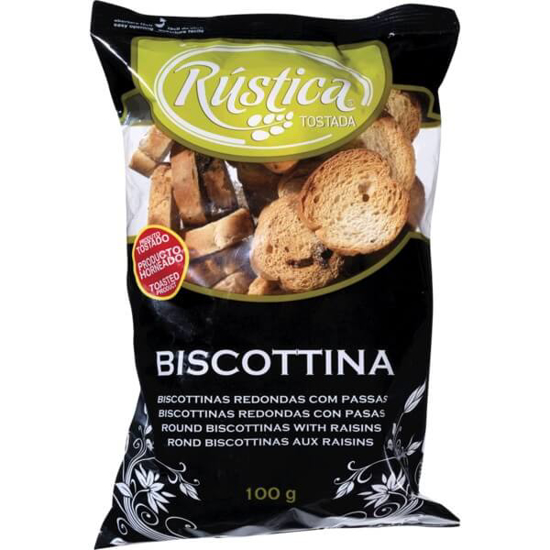 Imagem de Mini Tostas com Passas Biscottina RÚSTICA emb.100g